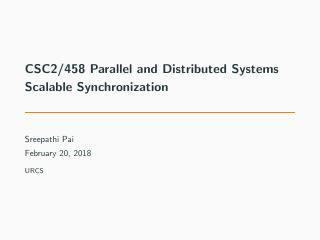 10-Scalable Synchronization