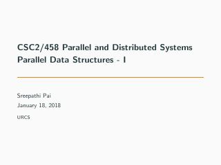 11-Parallel Data Structures -I