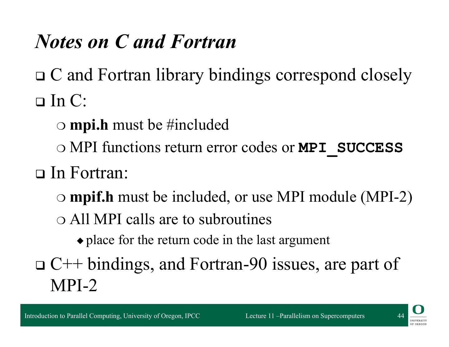 11-Parallelism on Supercomputers and the Message Passing Interface (MPI)