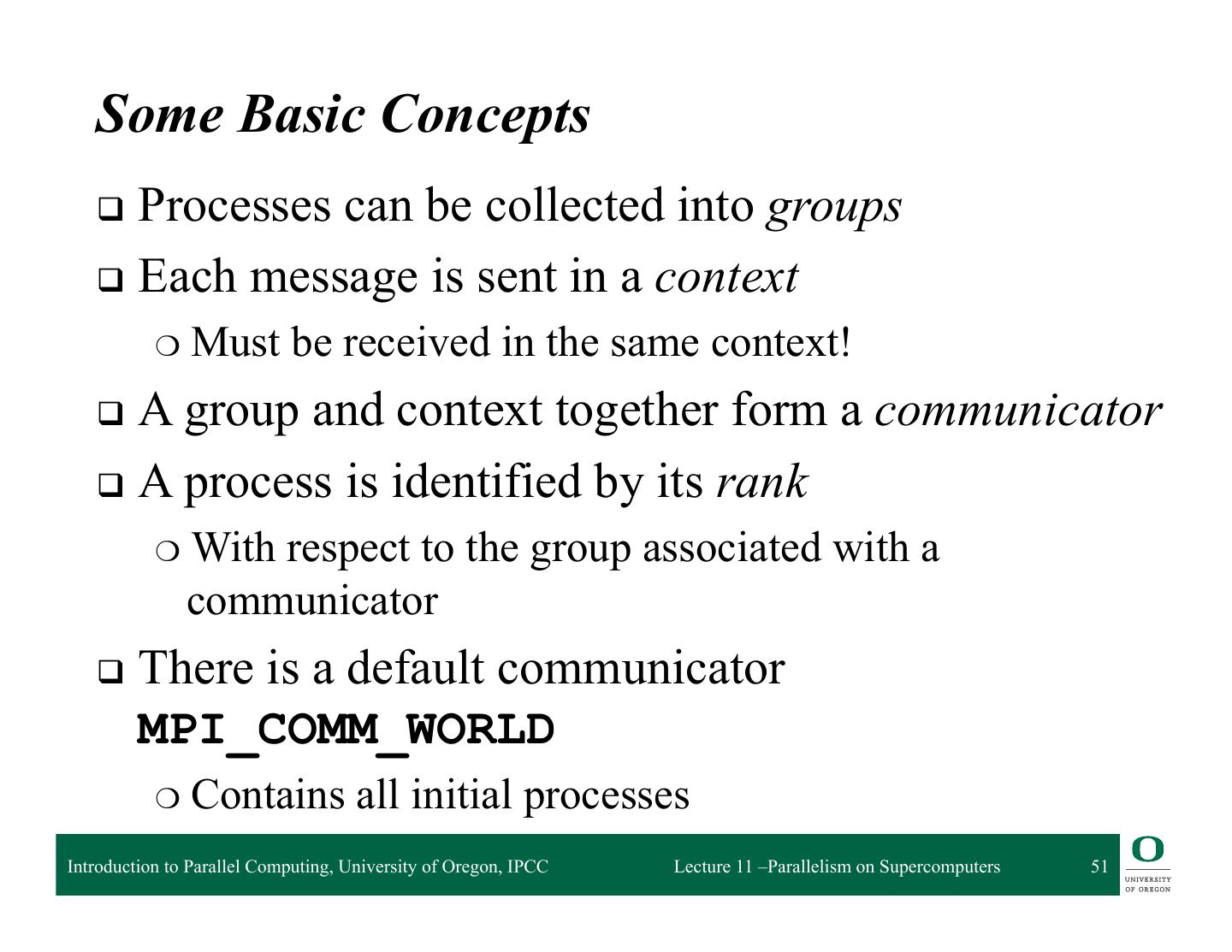 11-Parallelism on Supercomputers and the Message Passing Interface (MPI)
