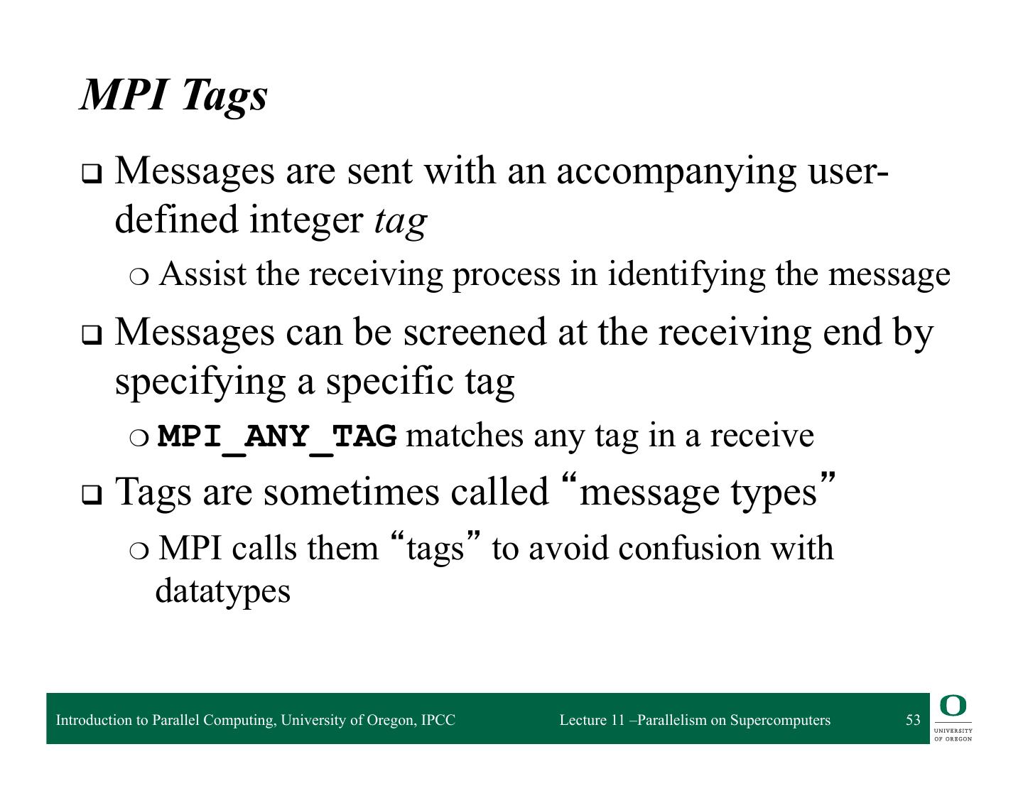 11-Parallelism on Supercomputers and the Message Passing Interface (MPI)
