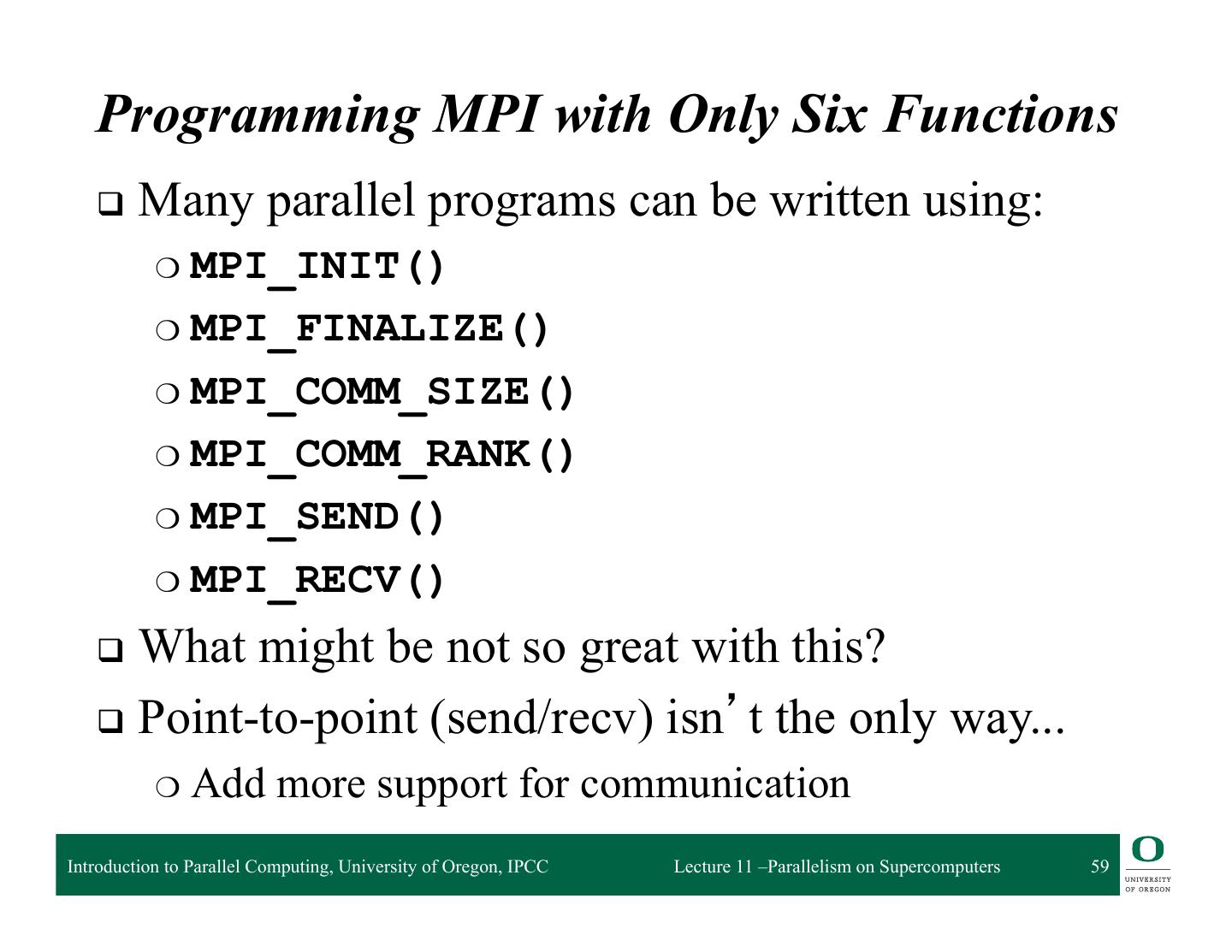 11-Parallelism on Supercomputers and the Message Passing Interface (MPI)