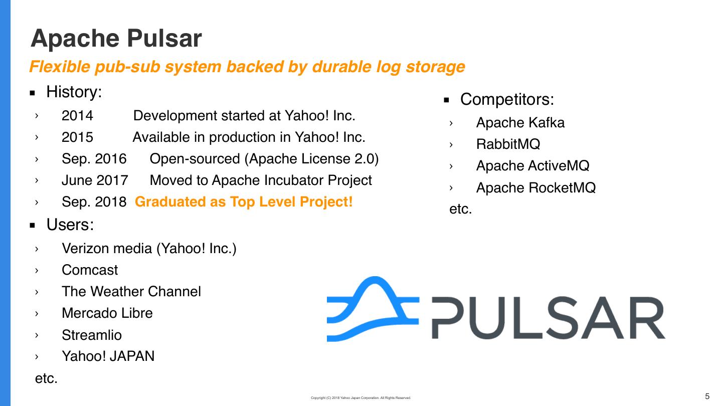 Apache Pulsar at YahooJapan