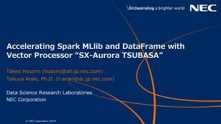 Accelerating Spark ML...