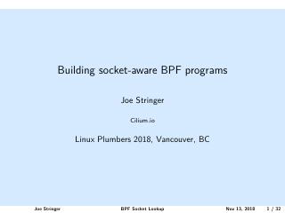 Building socket-aware BPF programs