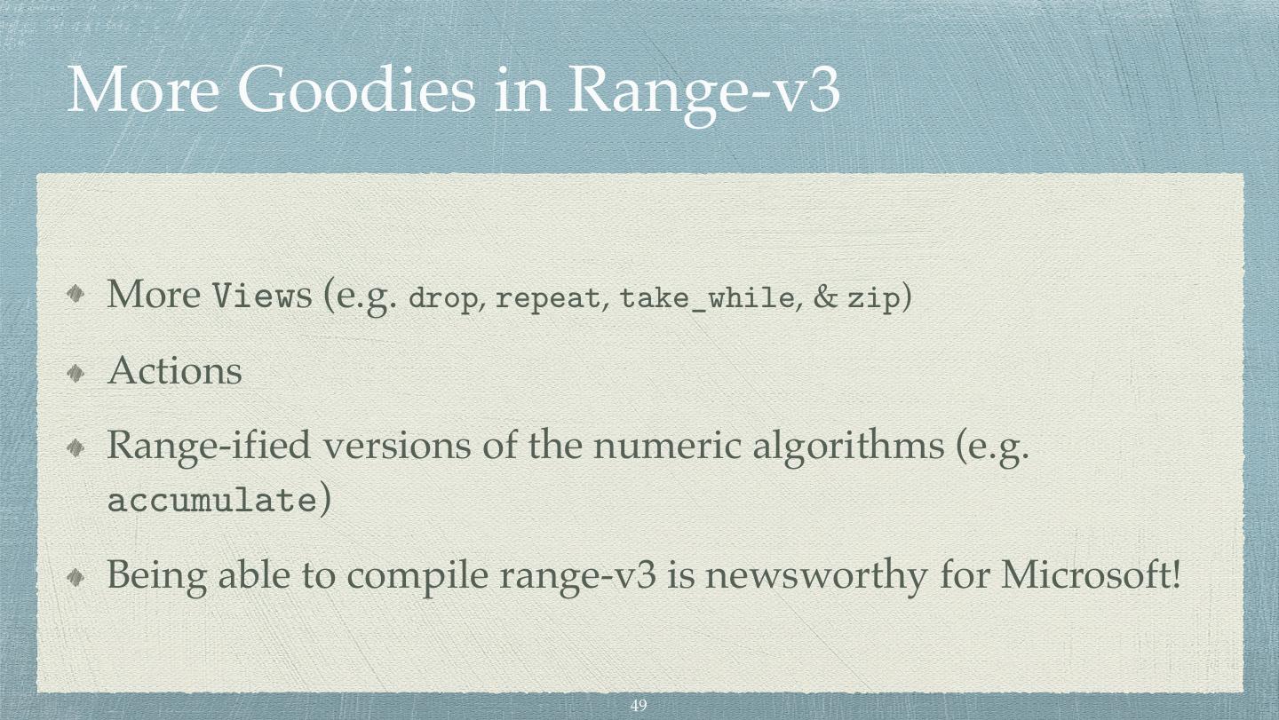 C++ Ranges