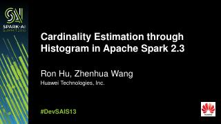 Apache  Spark2.3中直方图的...