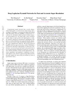 Deep Laplacian Pyramid Networks for Fast and ...