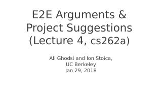 E2E Arguments