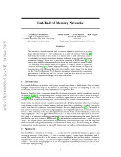 End-To-End Memory Networks