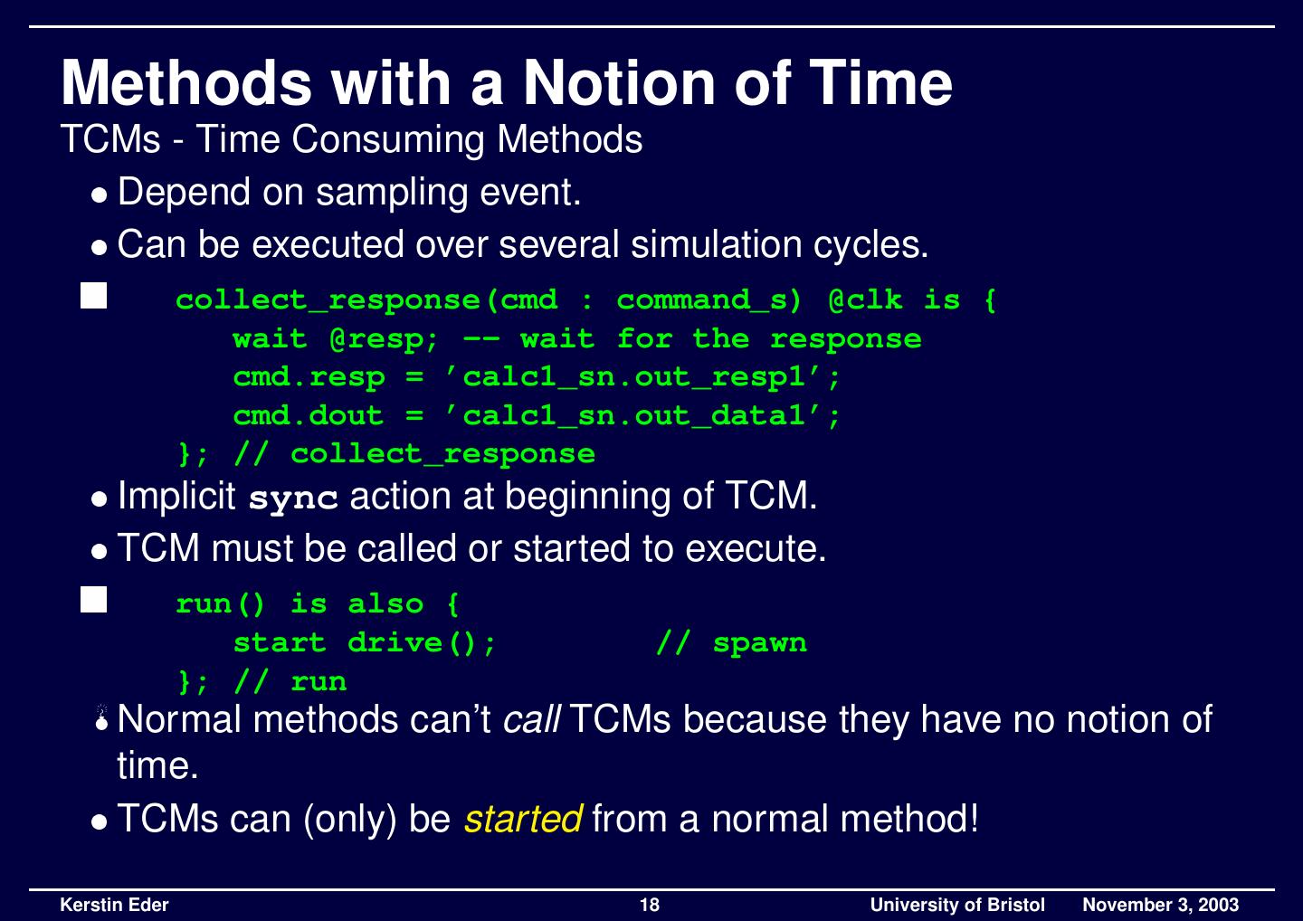 High Level Simulation based Verification