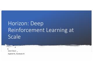 Horizon: Deep Reinforcement Learning at Scale