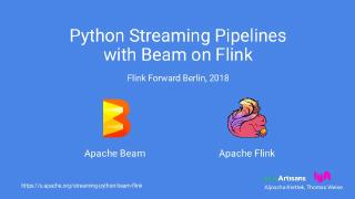 Python Streaming Pipelines with Beam on Flink