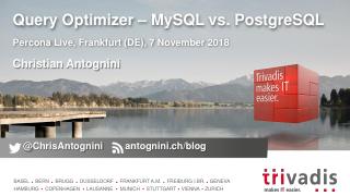 Query Optimizer - MySQL vs. PostgreSQL