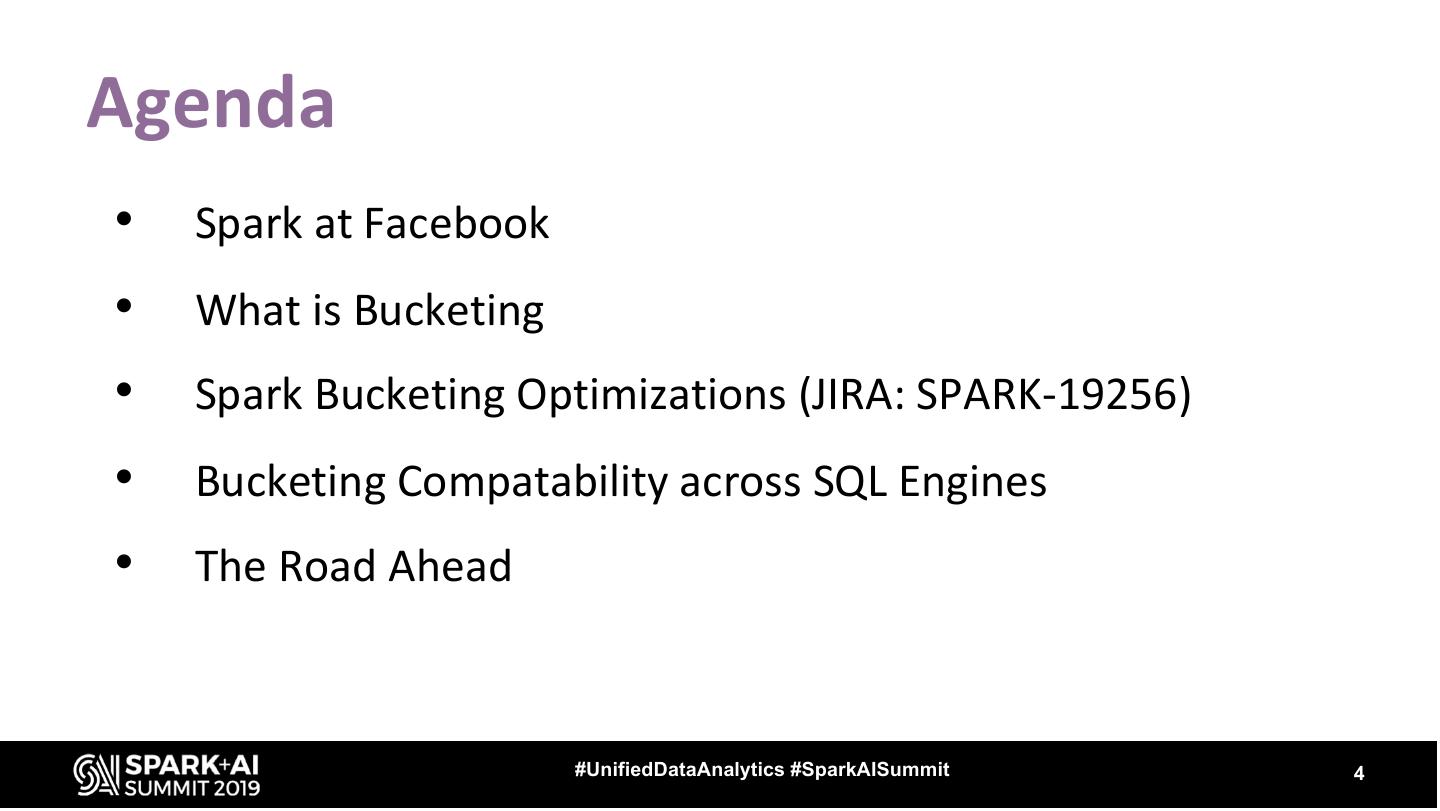 Spark SQL Bucketing at Facebook