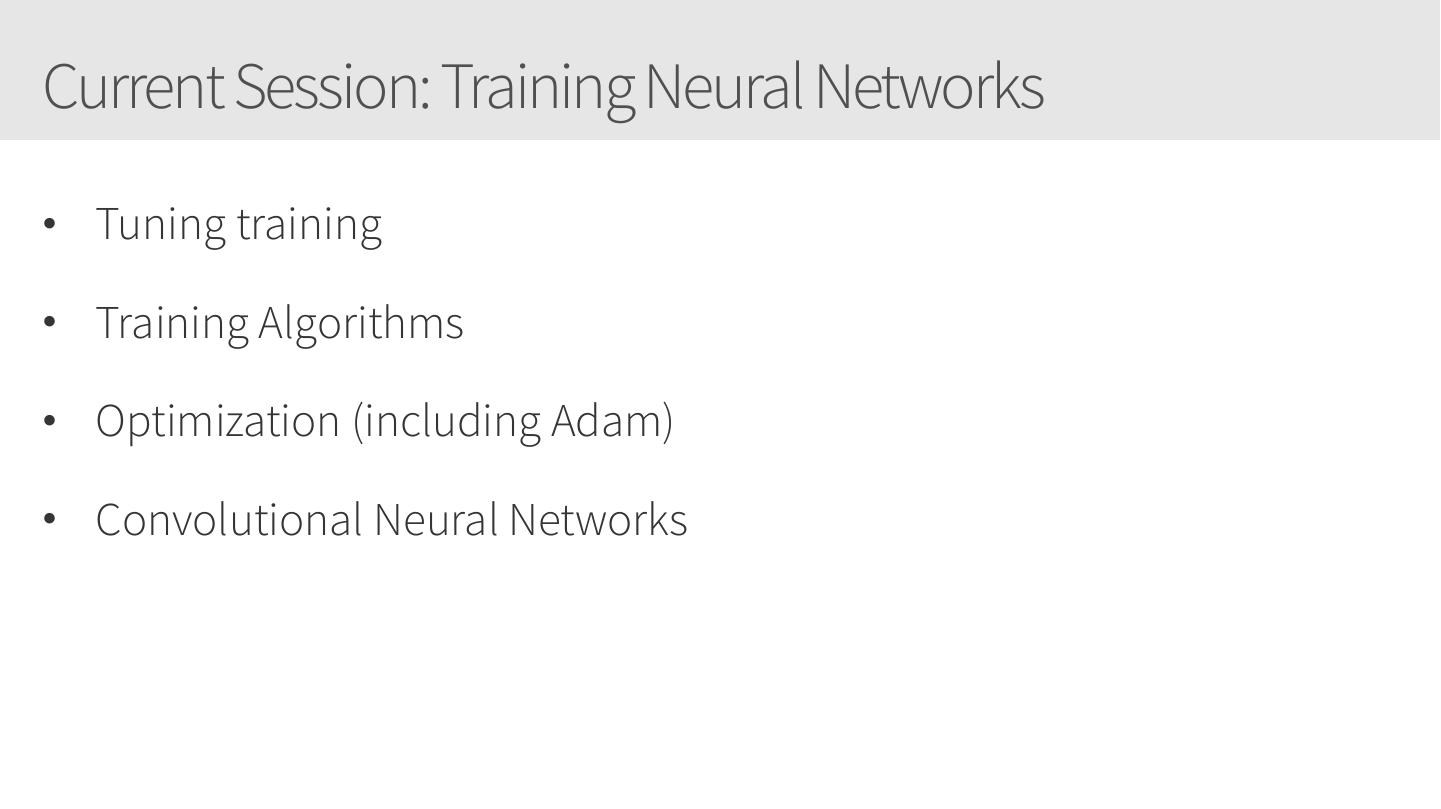 Training Neural Networks