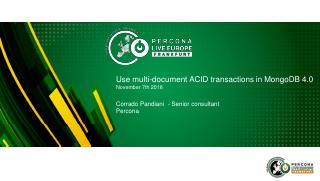 Use multi-document ACID transactions in Mongo...