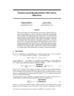 Variance-based Regularization with Convex Obj...