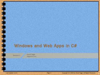 Advanced Language Concepts in C# - UW Faculty...