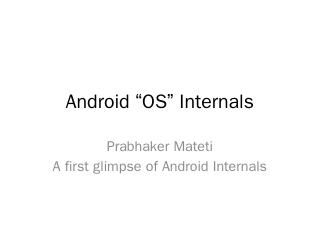 Android Internals