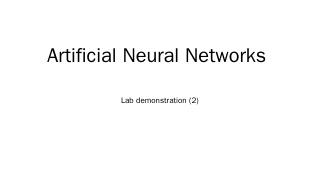 Artificial Neural Networks