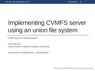 aufs + cvmfs - CERN Indico