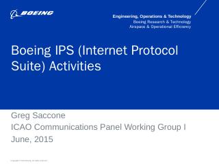 Boeing IPS Activities - ICAO