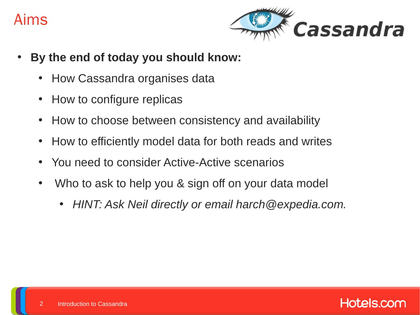 Cassandra Consistency Level Amazon AWS