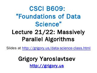 CIS 700: algorithms for Big Data - Grigory Ya...