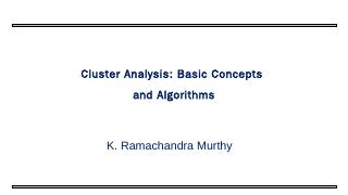 Cluster Analysis: Basic Concepts and Algorithms