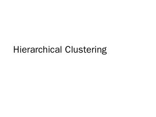 Cluster Analysis