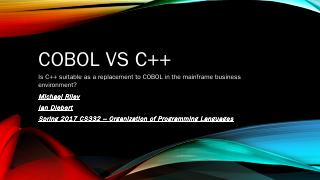 COBOL vs C++ - SourceForge