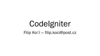 CodeIgniter