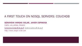 CouchDB Intro - Javier Espinosa