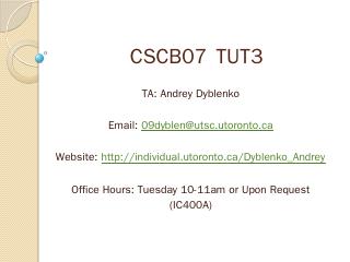 CSCB07 TUT3