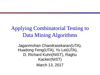 Developing Better Testing Techniques - IWCT 2017