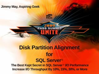 Disk Partition Alignment for SQL Server