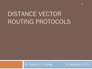 Distance vector routing protocols