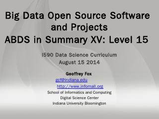 Drill - Big Data &amp; Open Source Software Proje...