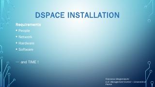 DSpace Installation