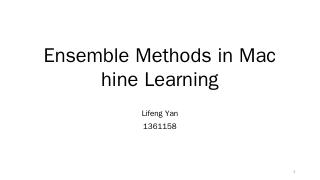 Ensemble Methods in Machine Learning