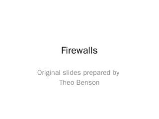 Firewalls