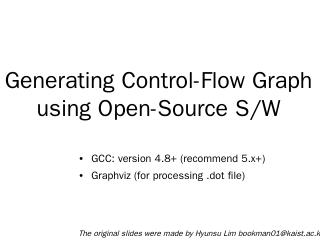 Generating Control-Flow Graph using Open-Sour...