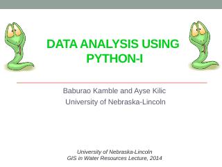 Geoprocessing with GDAL and Numpy in Python -...