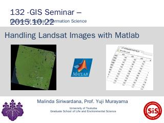 Handling Landsat Images with Matlab