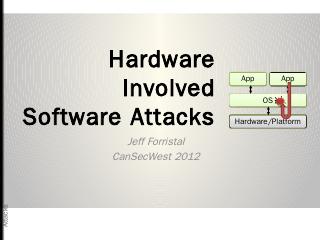 Hardware Involved Software Attacks - CanSecWest