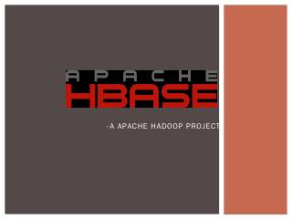 hbase shell - Villanova Computer Science