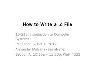 How to Write a .c File