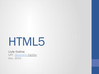 HTML5 - Lluís Codina