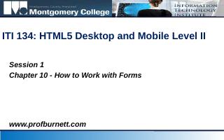 HTML for Form - ProfBurnett.com